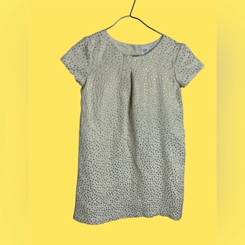 GAP Cream Polka Dot Short Sleeve Dress/girls size M
